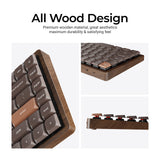 Keychron k3 max-h3w all-wood special edition rgb mechanisch toetsenbord (houtkleur, us lay-out (qwerty), milk pom brown, 75%, rgb leds, double-shot pbt, hot swap, 2.4ghz | bluetooth 5.1 | usb-c) - afbeelding 6