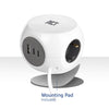 Act connectivity stekkerdoos kubus met 3 stopcontacten, 30w power delivery usb-c a poorten, kabellengte 1,5m stekkerdoos (wit, type f)