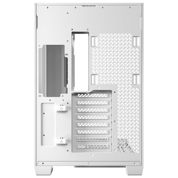 Antec c8 aluminum midi tower behuizing (wit zilver | 2x usb-a | 1x usb-c | tempered glass)