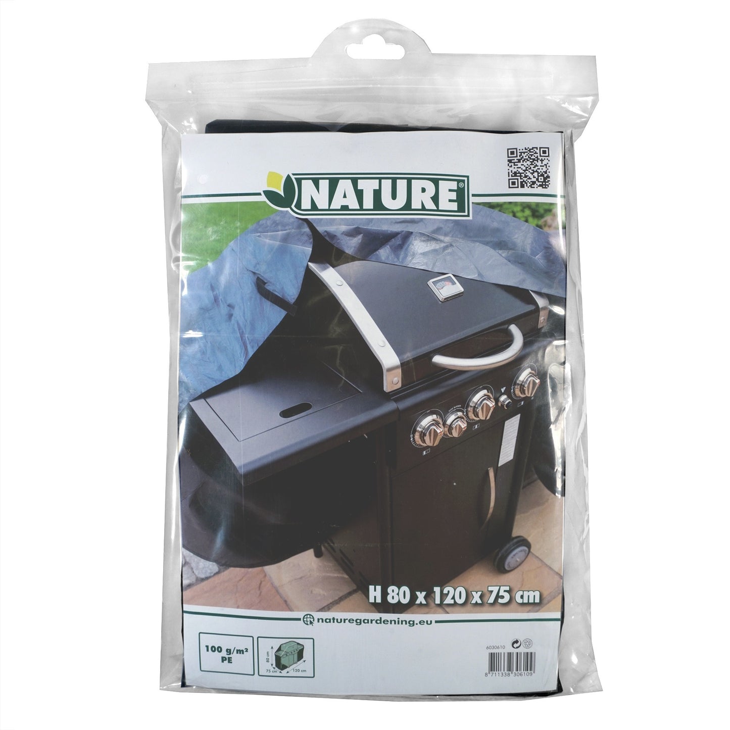 Nature beschermhoes voor gasbarbecue afdekking (zwart, 6030610)