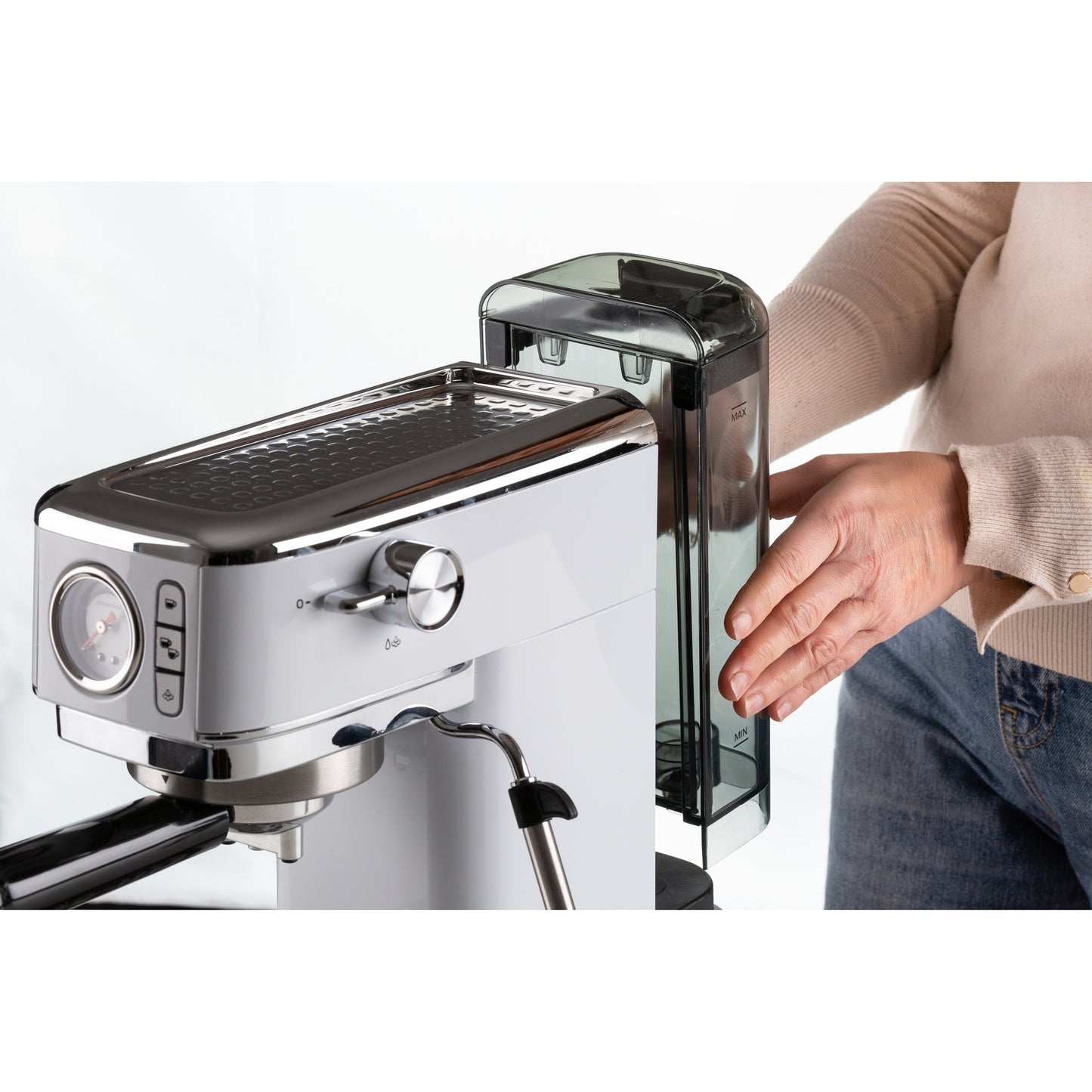 Ariete moderna espresso slim 1381 14 espressomachine (wit)