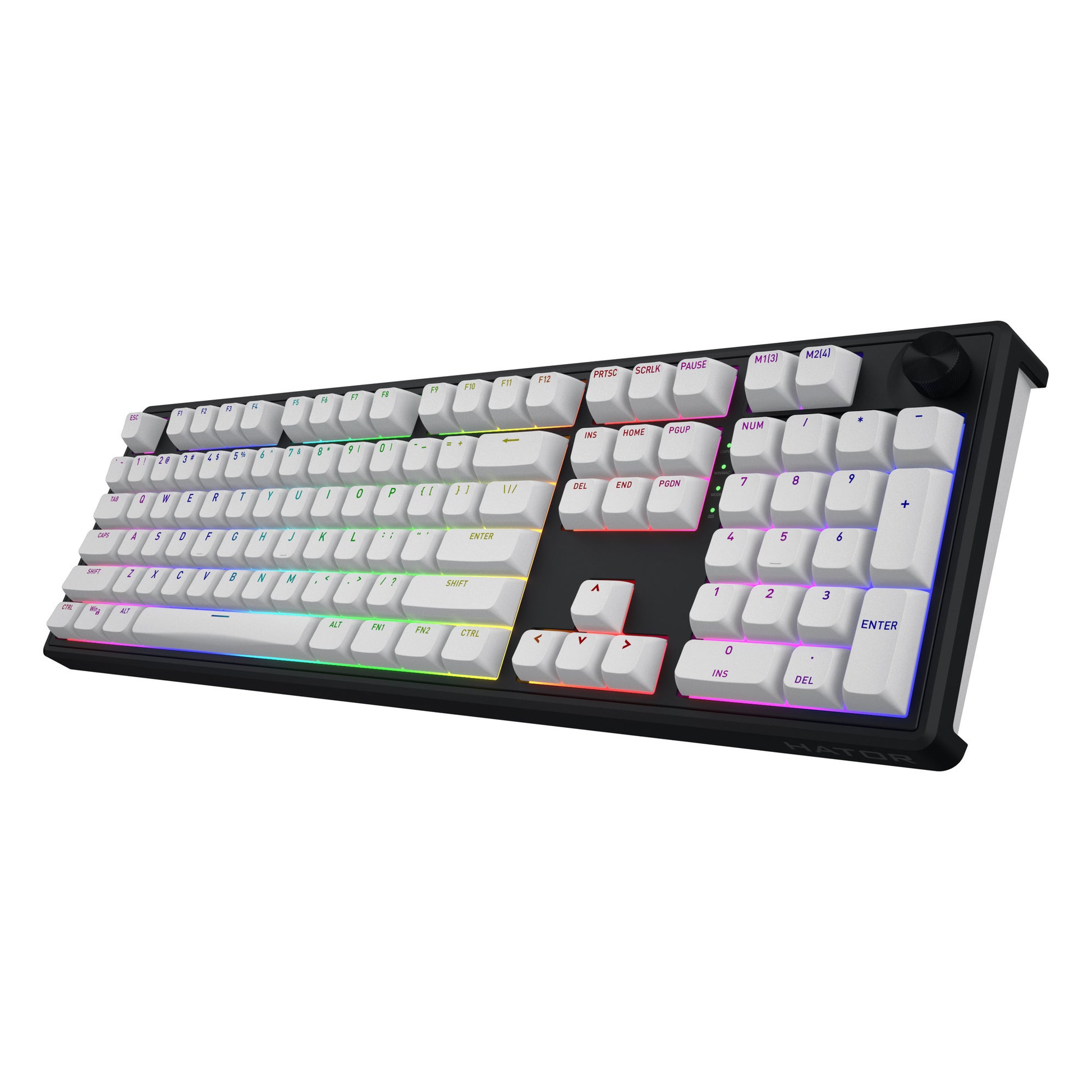 Hator skyfall wireless, gaming toetsenbord (zwart, us lay-out, hator aurum lemon, rgb, double shot abs, hot-swap, 2.4ghz bluetooth usb-c)