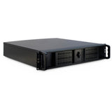 Inter-tech 2u-2098-sk rack behuizing (zwart | 2x usb-a) - afbeelding 1