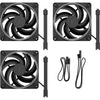 Fractal design momentum 14 rgb case fans (zwart, 3 stuks, 140 x 140 x 25 mm, pwm)