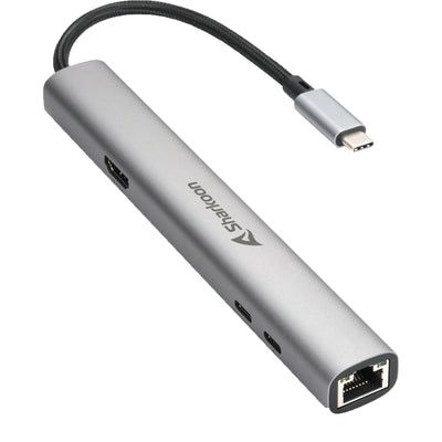 Sharkoon officepal combo adapter dockingstation (grijs)