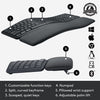 Logitech k860 ergo keyboard (zwart, 100%, bluetooth, us international iso)