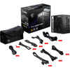 Msi mpg a1000g pcie5 modulaire 1000 watt voeding (zwart, 1x 12v-2x6, 6x pcie)