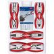 Knipex borgveertangenset 00 20 04 v01 (rood zwart, 8-delig)