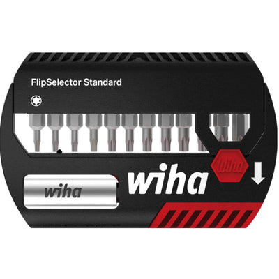 Wiha bitset flipselector standard 25 mm (zwart rood, torx® 13-delig 1 4 c6,3 met riemclip)