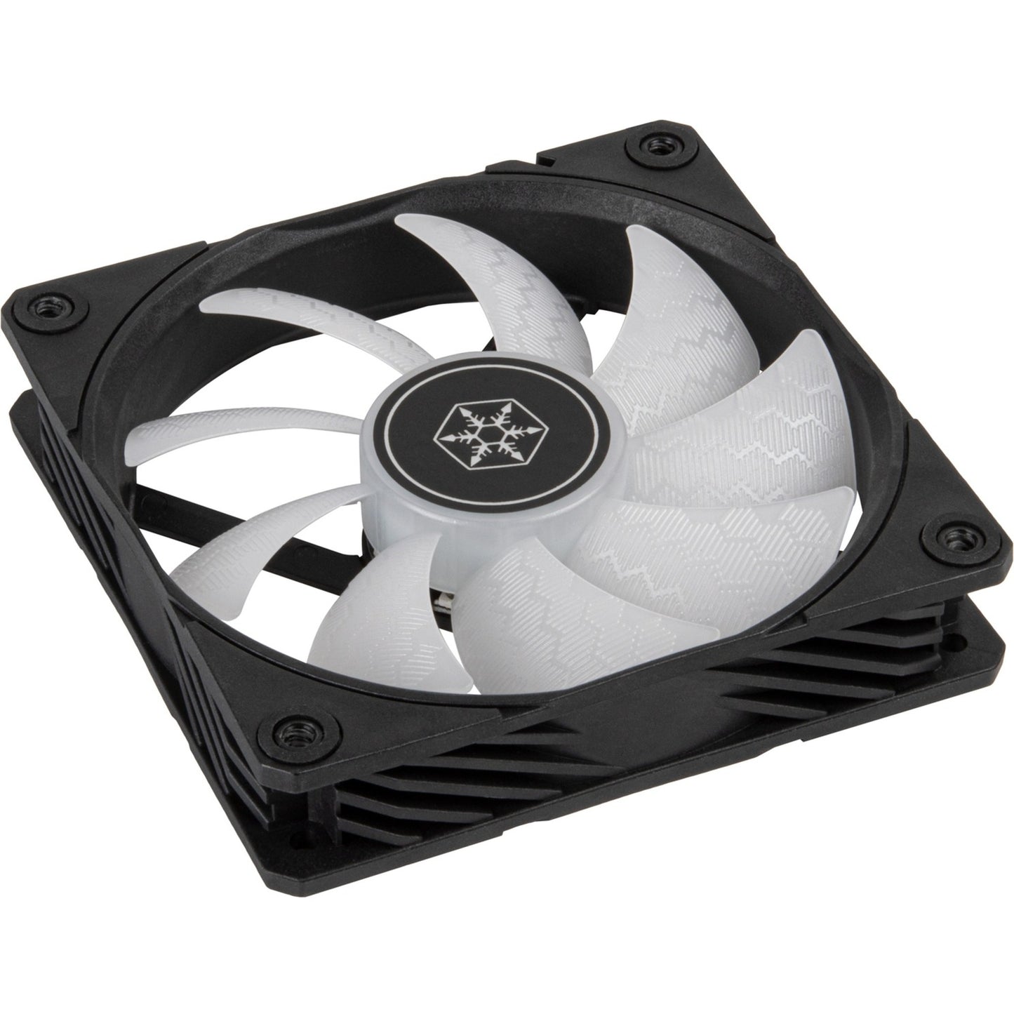 Silverstone shark force 120 argb case fan (zwart, 120 x 120 x 25 mm, pwm)