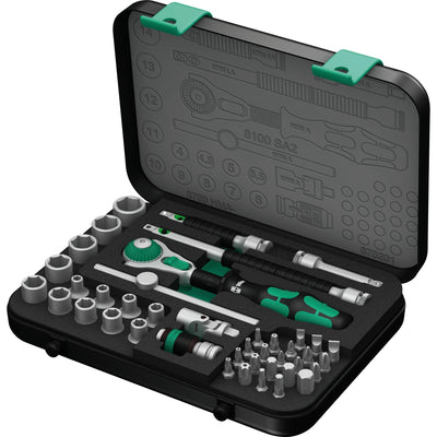 Wera 8100 sa 2 zyklop speed ratel- en doppenset, 1 4 -aandrijving, metrisch, 42 -delig - 1 stuk(s) - 05003533001