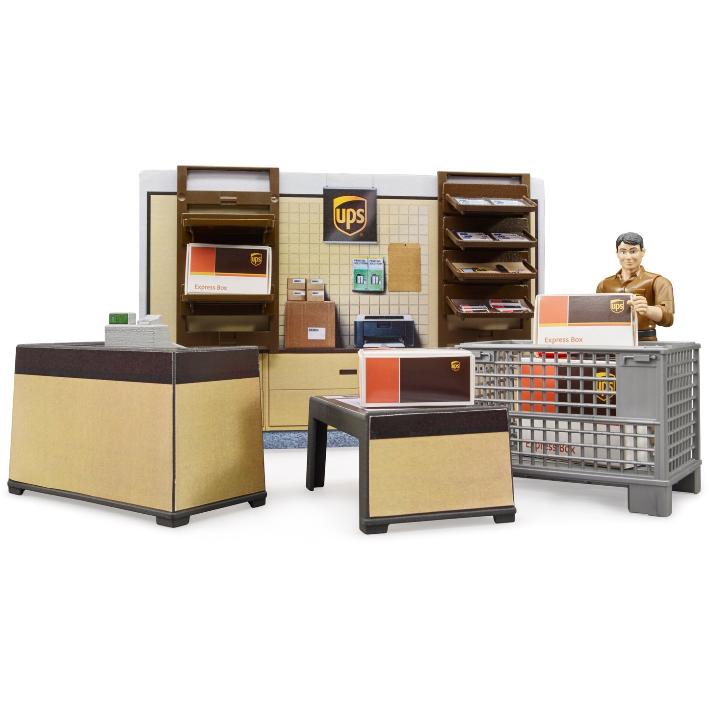 Bruder bworld ups parcel shop speelfiguur (62250)