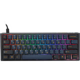 Ducky one 3 pro mini rgb mechanisch gaming toetsenbord (zwart, us lay-out (qwerty), cherry mx2a blue, 60%, rgb led, double-shot pbt, quack mechanics, hot swap) - afbeelding 1