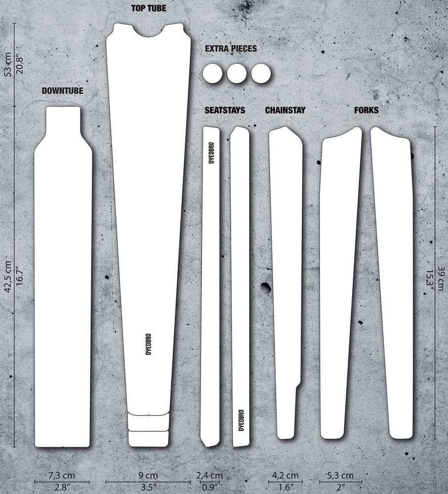 Dyedbro clear gravel frame protection kit