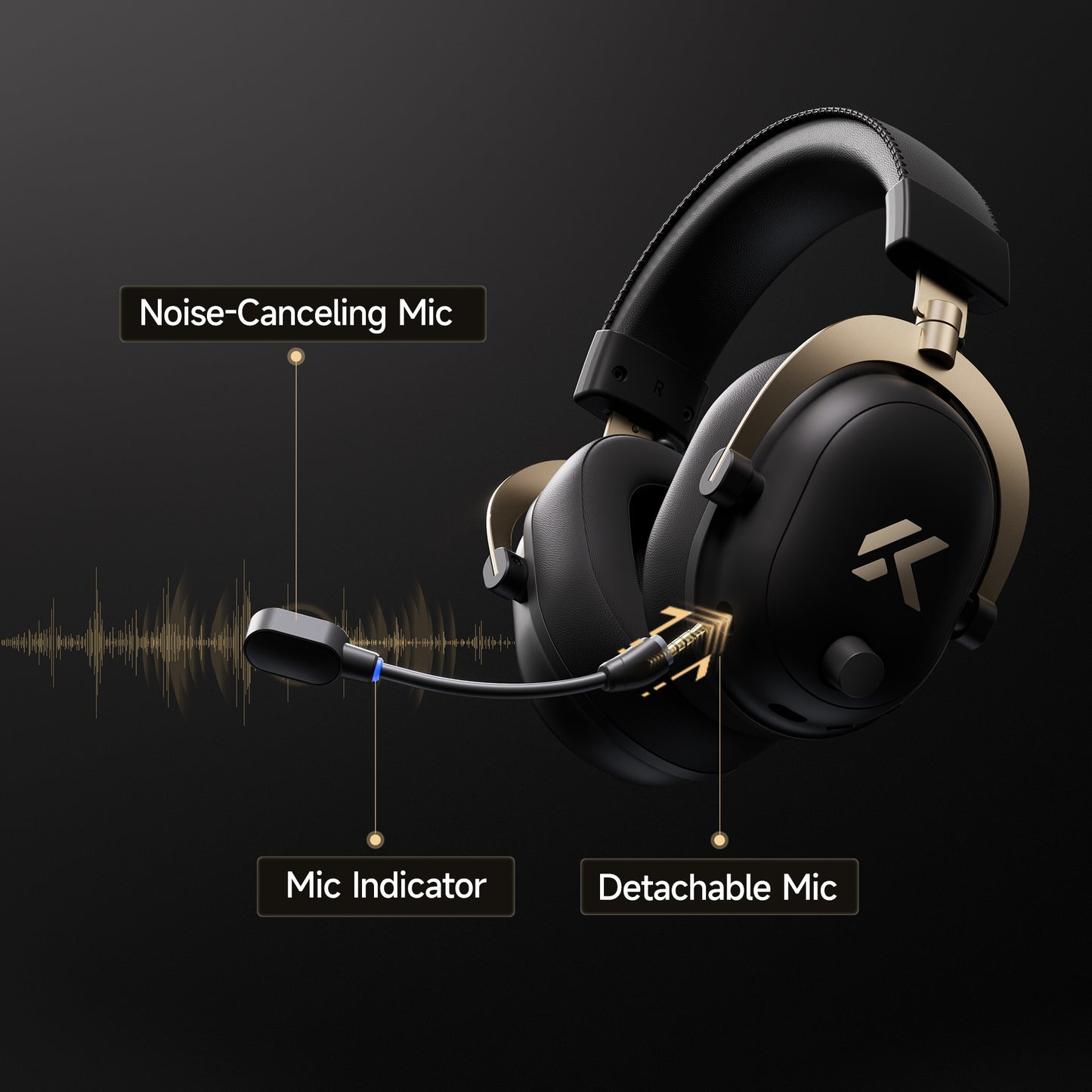 Mchose v9 turbo+ magnetic wireless over-ear gaming headset (wit zilver, nintendo switch, playstation 4, playstation 5, mobiel, pc, 2.4g bluetooth usb)