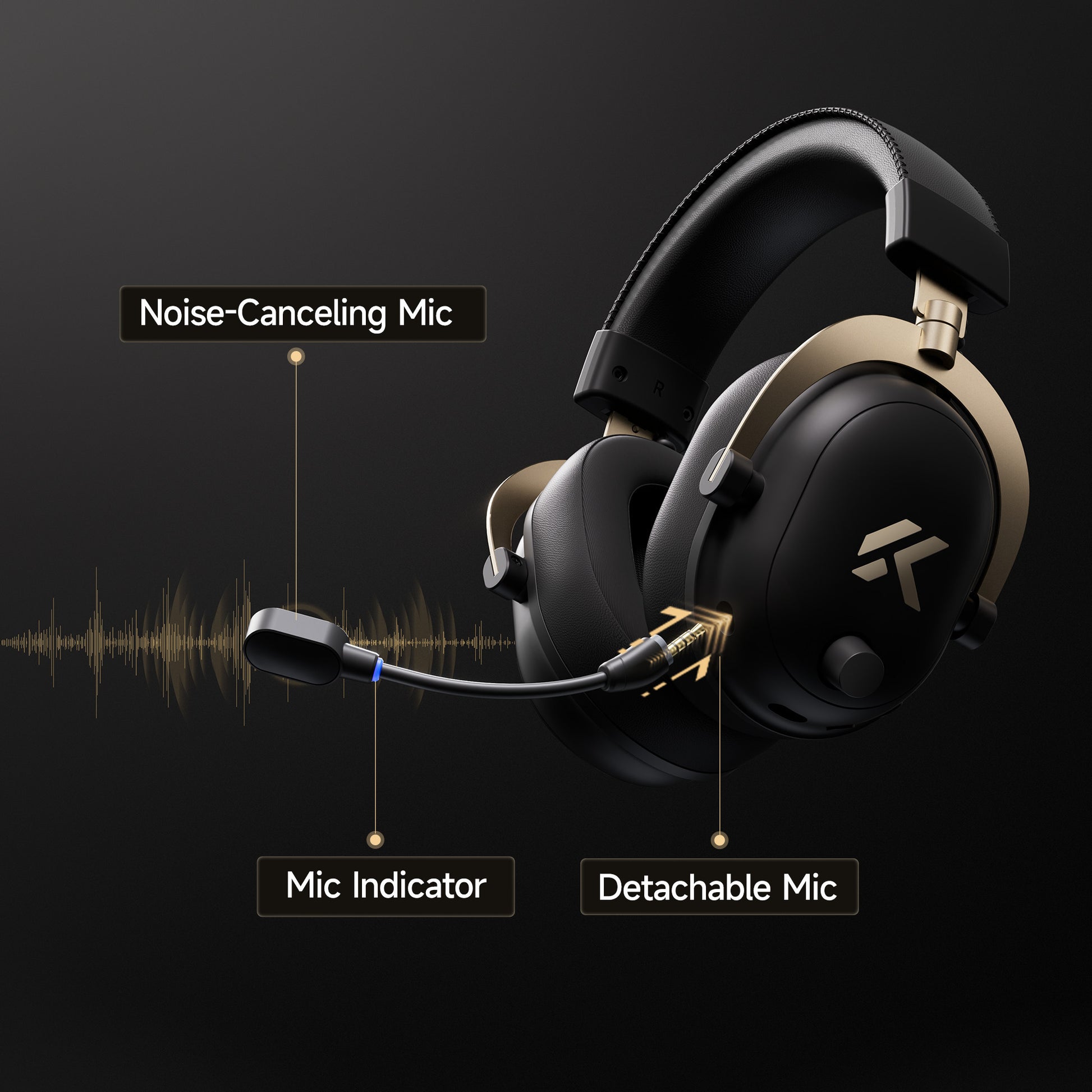 Mchose v9 turbo+ magnetic wireless over-ear gaming headset (wit zilver, nintendo switch, playstation 4, playstation 5, mobiel, pc, 2.4g bluetooth usb)