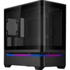 Asus prime ap202 midi tower behuizing (zwart | 2x usb-a | 1x usb-c | rgb | tempered glass)