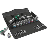 Wera 8100 sc 6 zyklop speed-ratelset, 1 2 -aandrijving gereedschapsset (zwart groen, 28-delig) - afbeelding 1