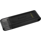 Kingston datatraveler 70 256 gb usb-stick (zwart, dt70 256gb, usb-c 3.2 gen 1) - afbeelding 1