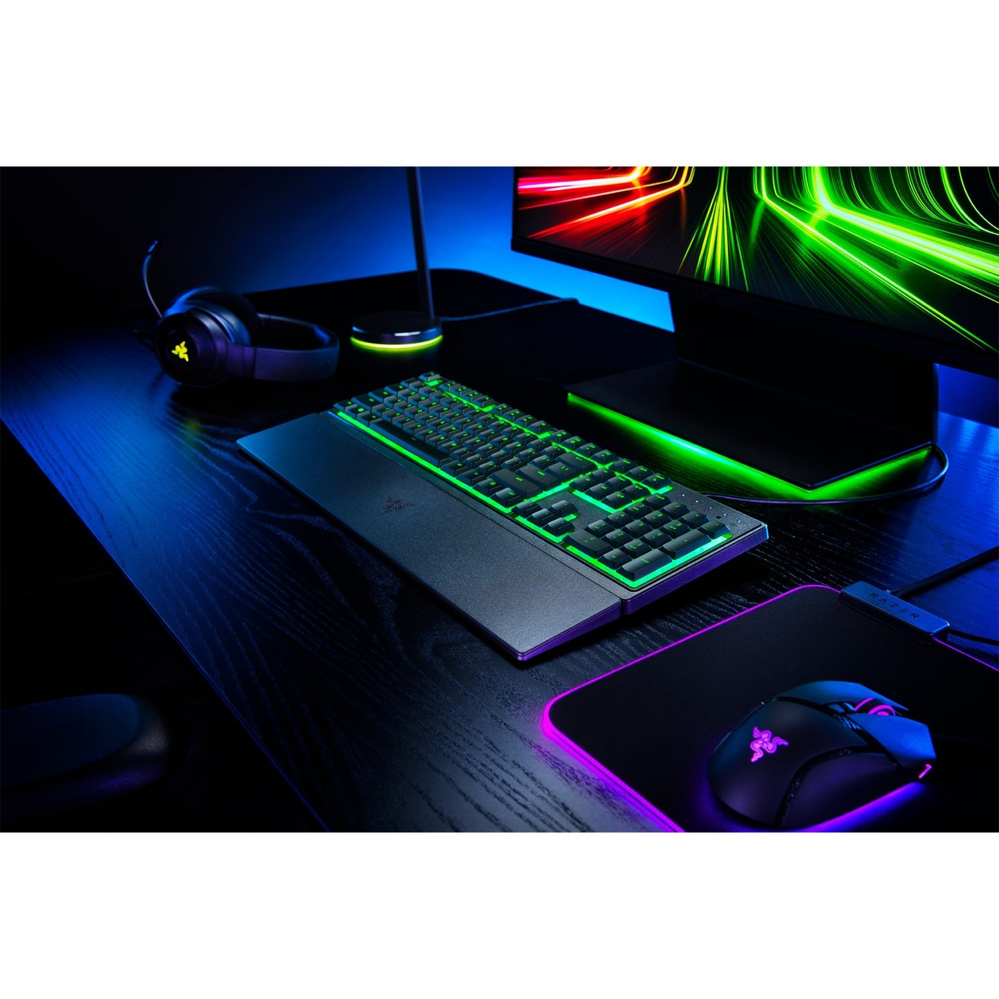 Razer ornata v3 x low profile rgb gaming toetsenbord (zwart, us lay-out (qwerty), membraan, 100%)