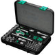 Wera 8100 sa 4 zyklop speed ratelset, 1 4 gereedschapsset (zwart groen, 41-delig, speedratel met draaibare kop)