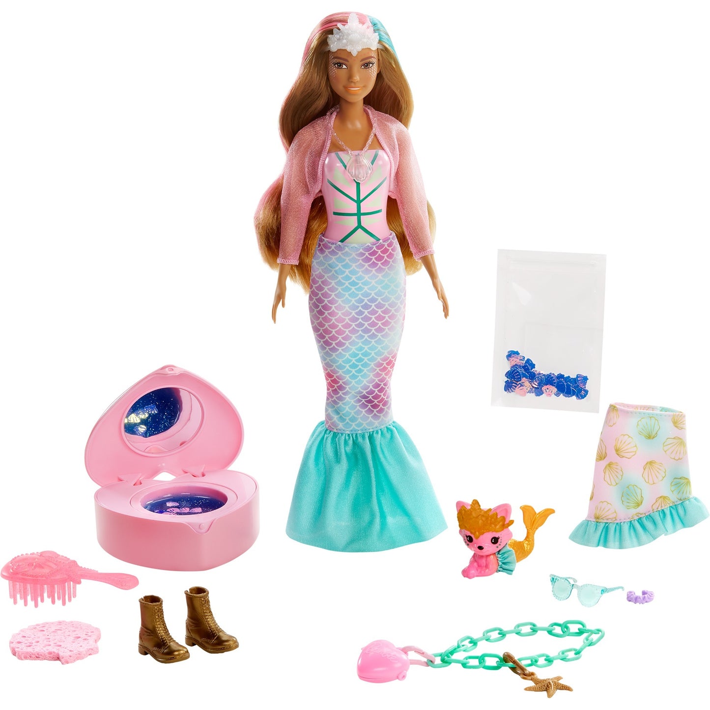 Barbie color reveal - fantasy fashion zeemeermin pop