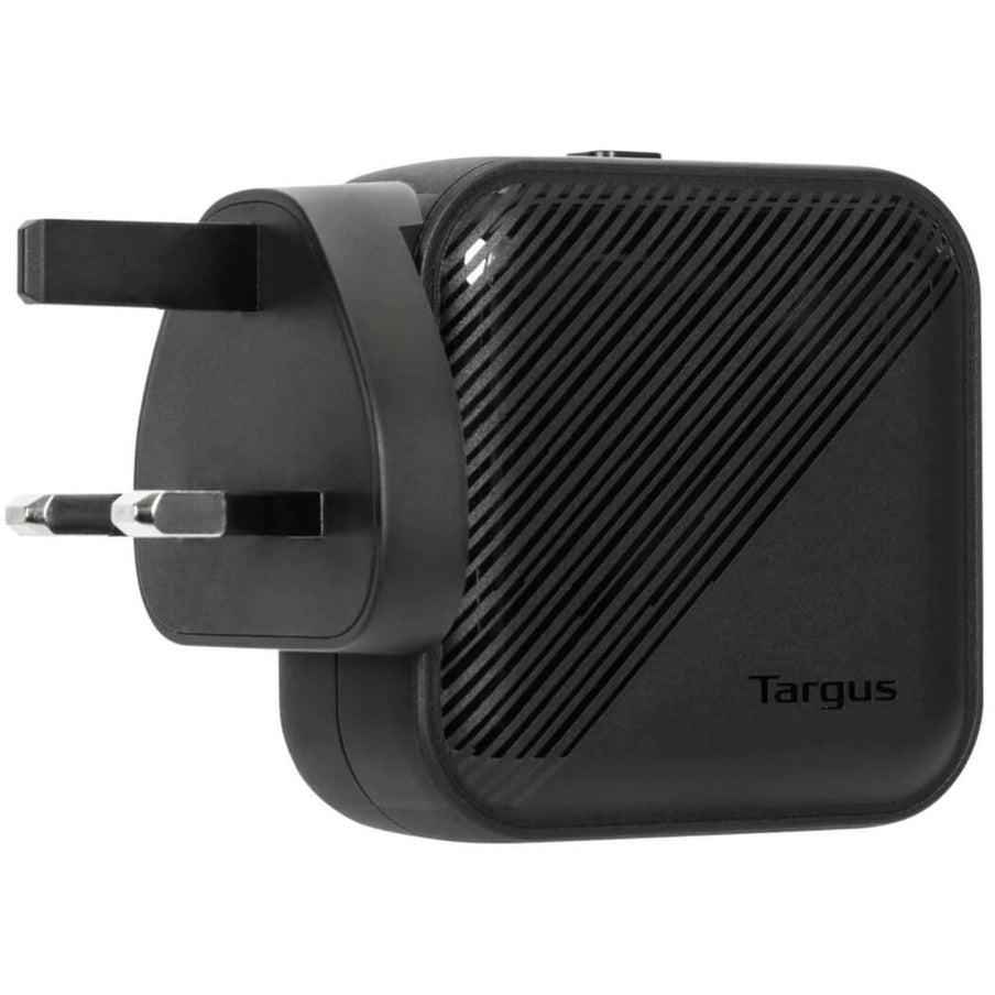 Targus 65w gan wall charger (zwart, 1x usb-c, 1x usb-a)