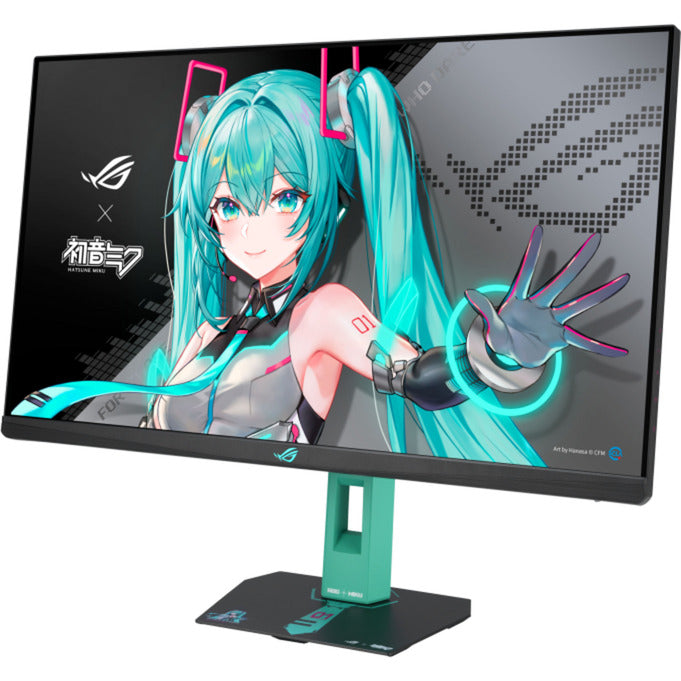 Asus rog strix xg27acmeg-g hatsune miku edition 27 gaming monitor (zwart turquoise, 260 hz, hdmi, displayport, usb-c, amd free-sync)
