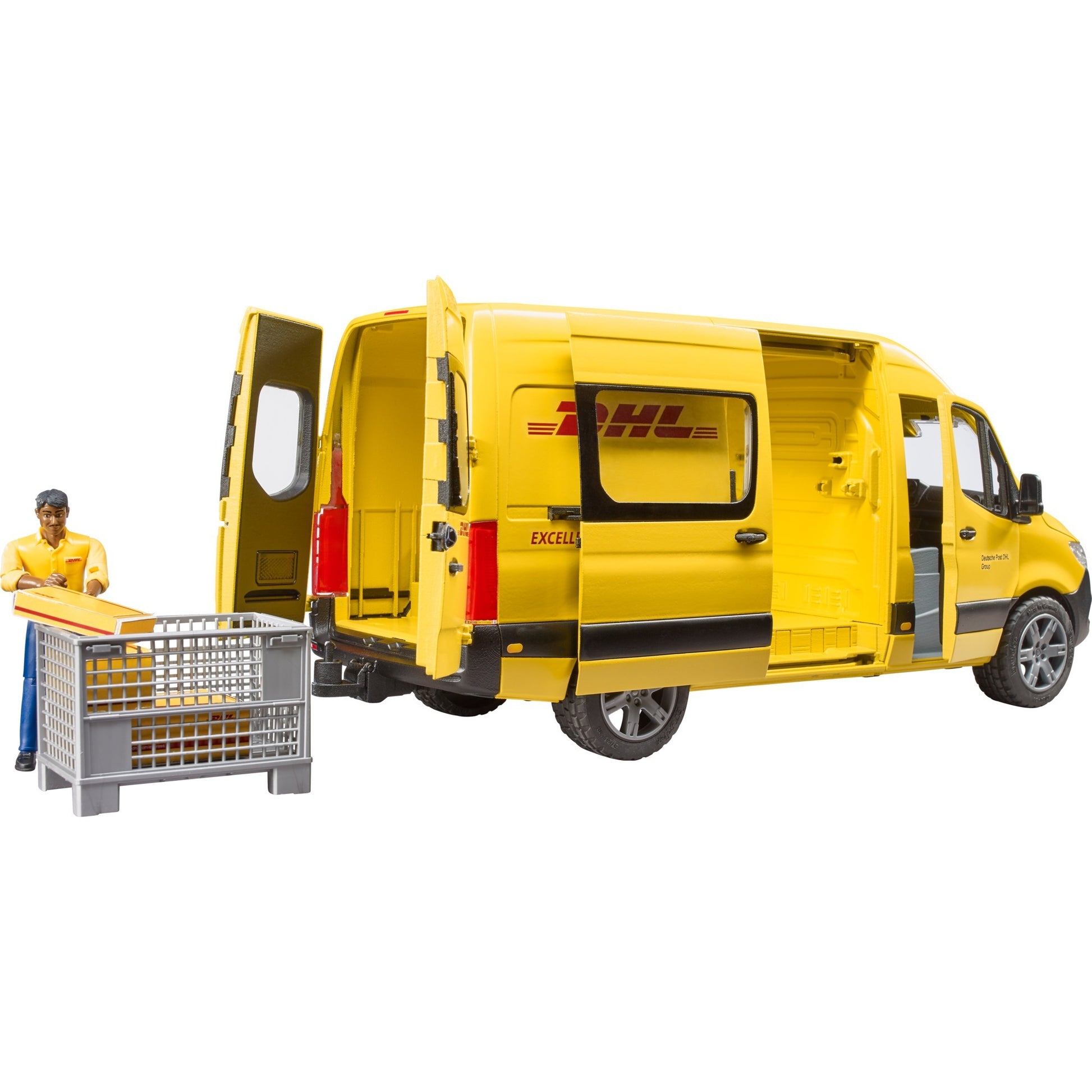Bruder mb sprinter dhl met bestuurder modelvoertuig (02671)