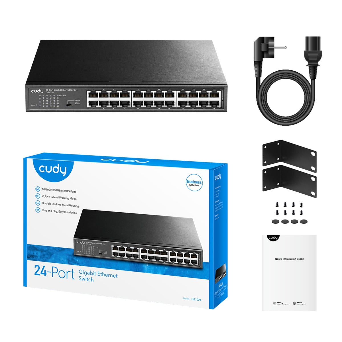 Cudy 24-port gigabit metal switch (zwart)