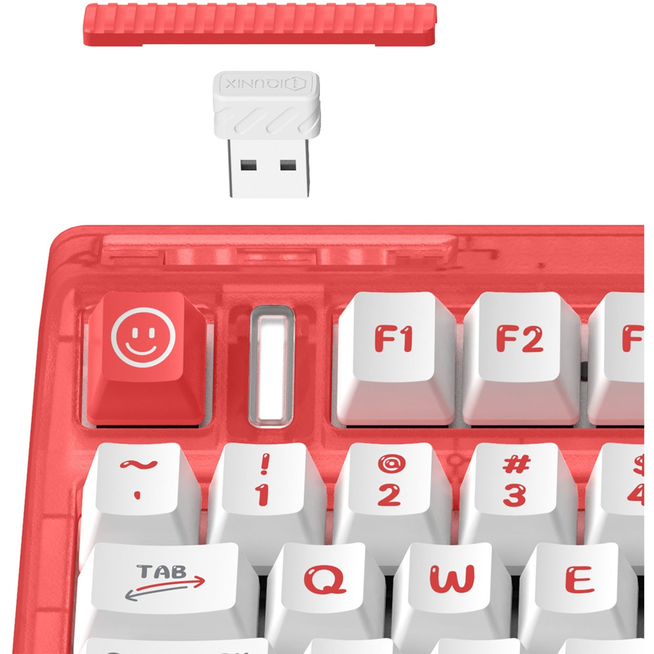 Iqunix og80 joy vendor wireless mechanical keyboard (grijs, us lay-out (qwerty), cherry mx brown, 80% (tkl), rgb leds, hot-swappable, pbt, 2.4ghz | bluetooth 5.1 | usb-c)