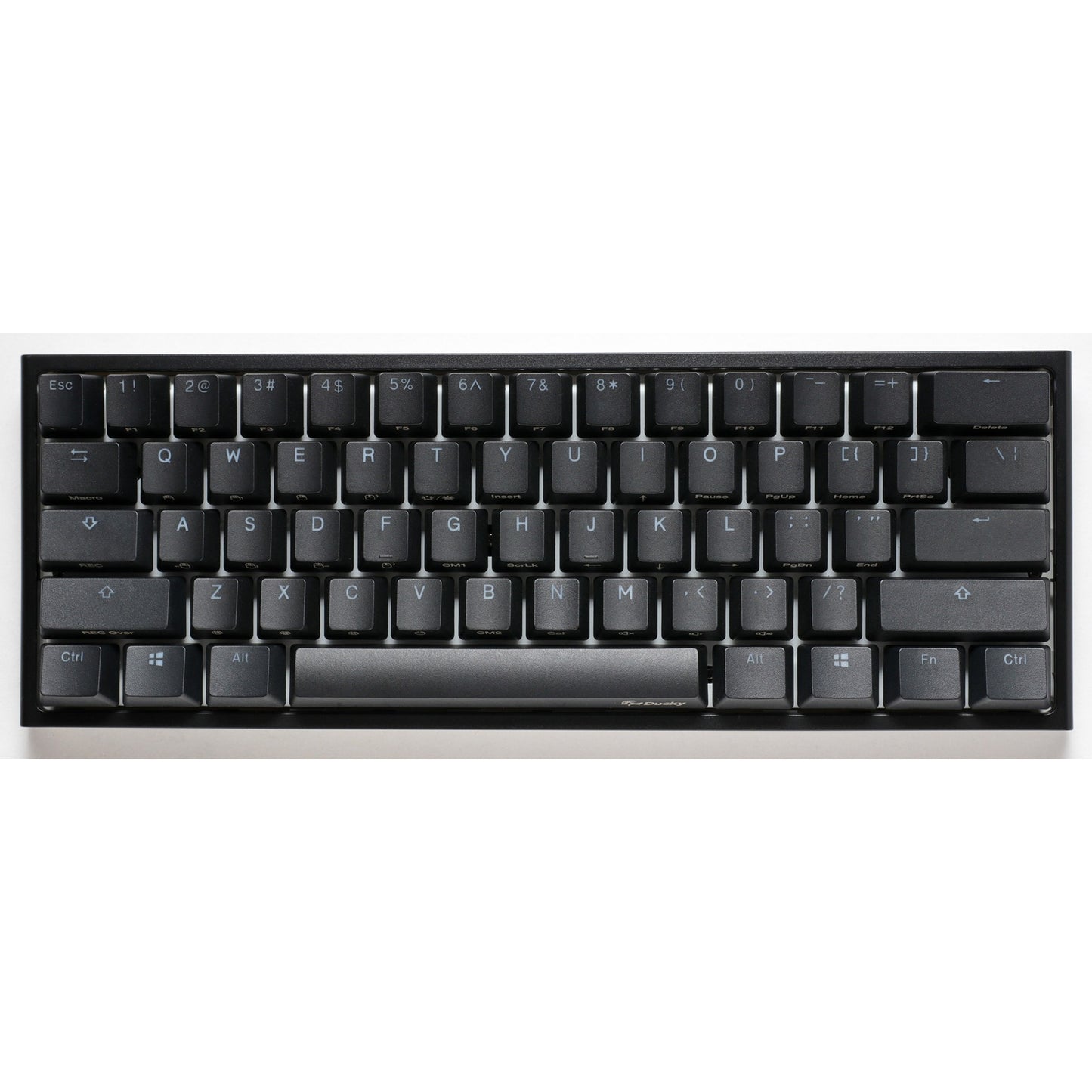 Ducky one 2 pro mini classic rgb mechanisch gaming toetsenbord (zwart, us lay-out (qwerty), cherry mx silent red, 60%, rgb led, double-shot pbt, quack mechanics)