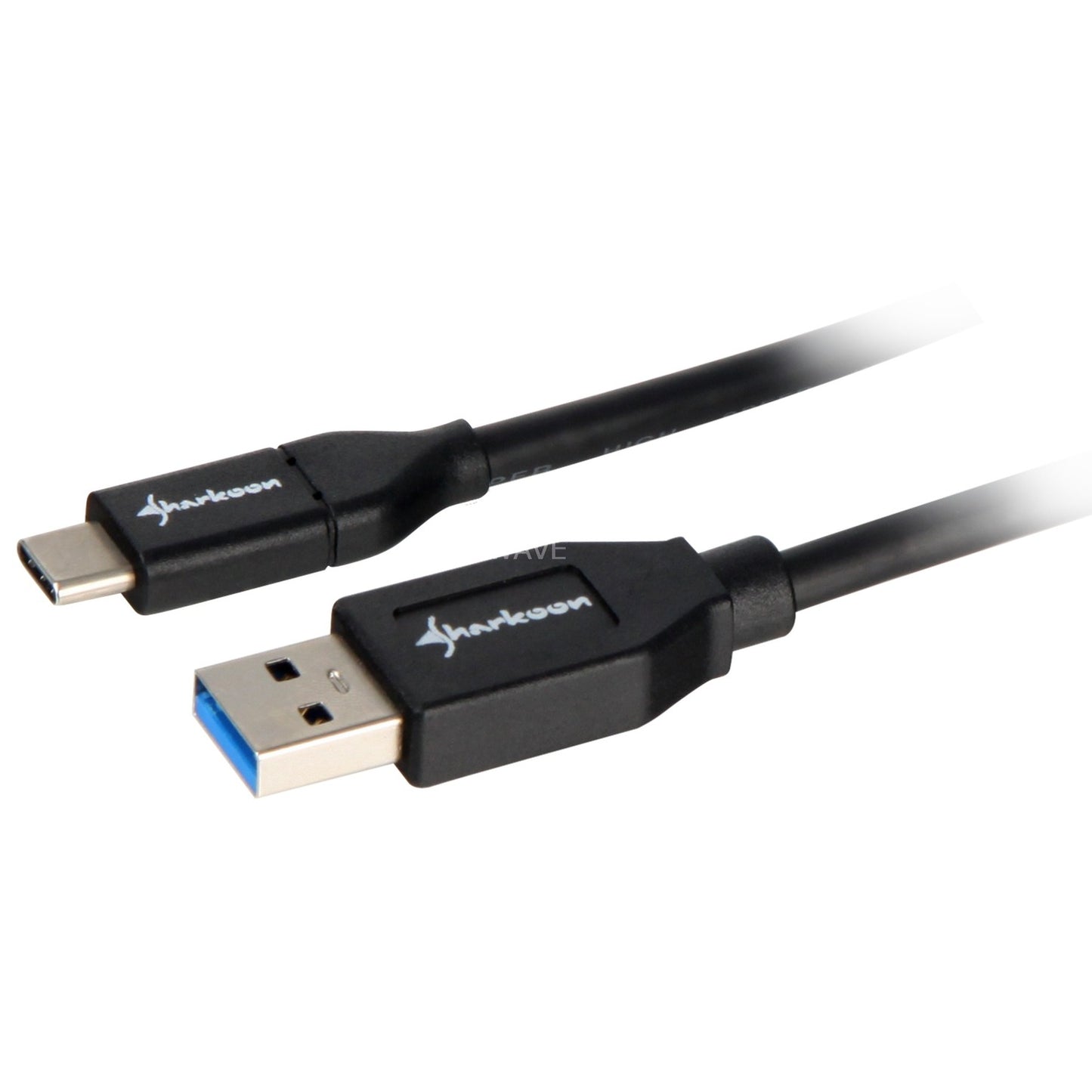 Sharkoon usb 3.1 gen 2-a > usb-c kabel (zwart, 1 meter)