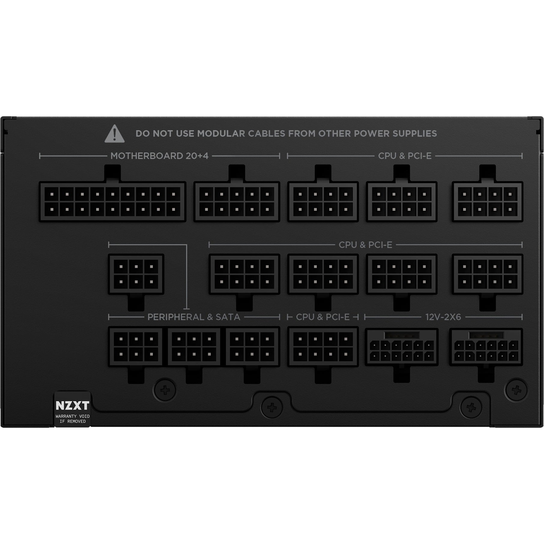 Nzxt c1500 platinum modulaire 1500 watt voeding (zwart, 2x 12v-2x6, 6x pcie)