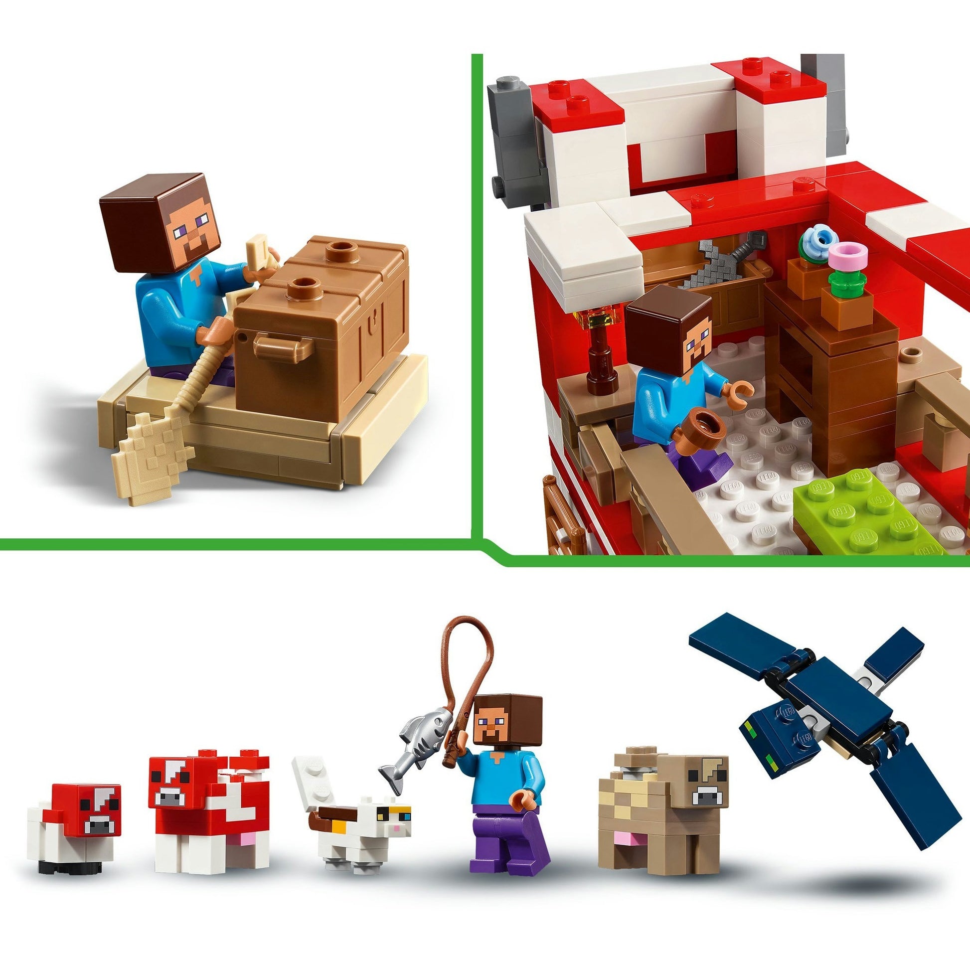 Lego minecraft het mooshroom huis - 21270