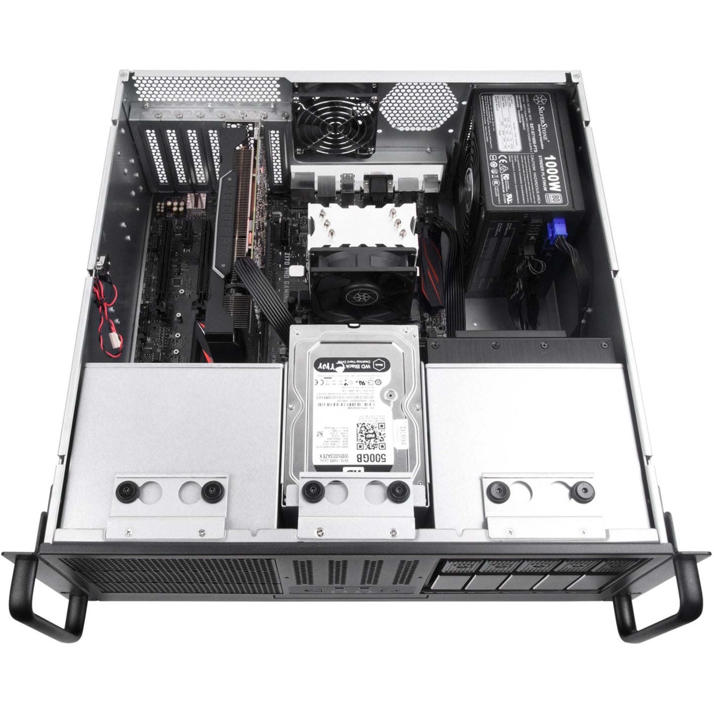 Silverstone rm41-h08 rack behuizing (zwart | 2x usb-a 3.2 (5 gbit s))