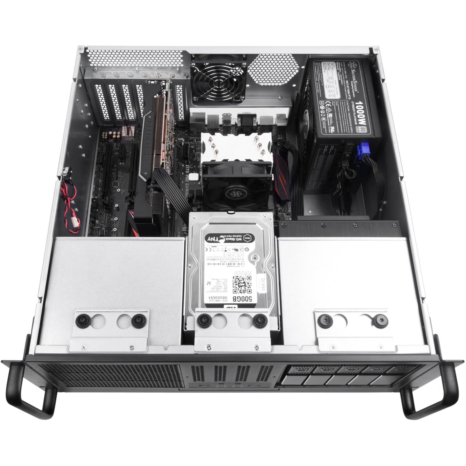 Silverstone rm41-h08 rack behuizing (zwart | 2x usb-a 3.2 (5 gbit s))