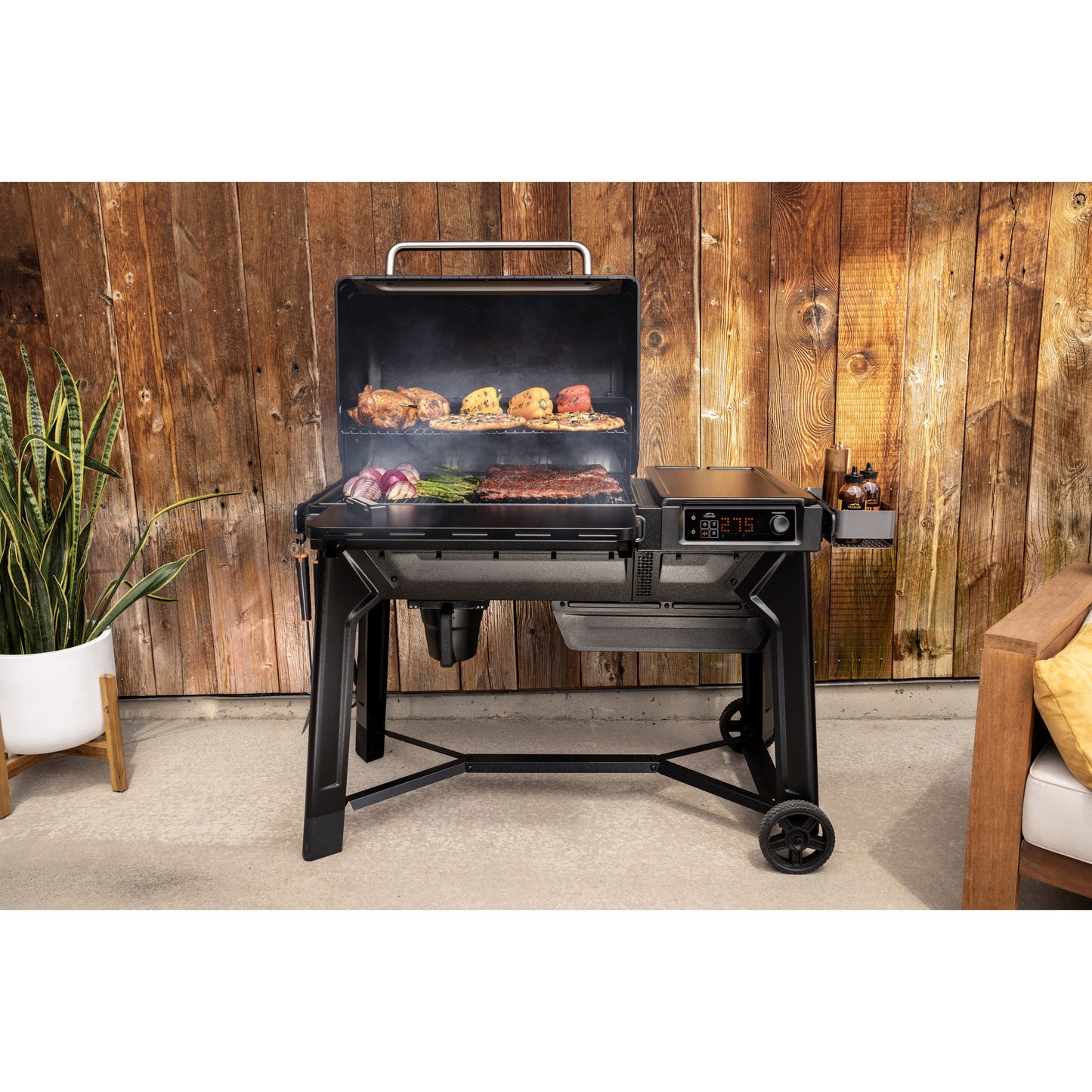 Traeger woodridge pellet barbecue (zwart, wifire)