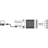 Delock usb-b 3.2 gen 1 naar 4x gigabit lan rj-45 adapter (zwart) - afbeelding 4