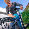 Gardena cleansystem fietsborstel, voor fietsen, aanhangers en kinderwagens wasborstel (grijs turquoise, 18848-20)