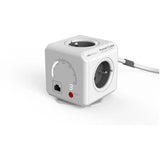 Allocacoc powercube extended | wifi | stekkerdoos (wit grijs, 4x stekker, belgië | frankrijk) - afbeelding 1