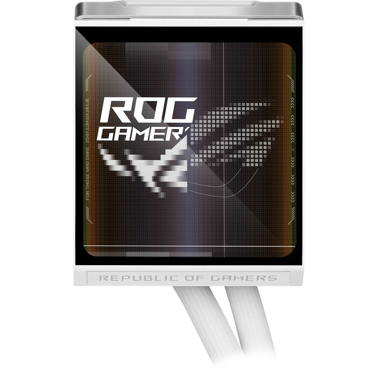 Asus rog strix lc iv 360 argb lcd waterkoeling (wit, 4-pin pwm)
