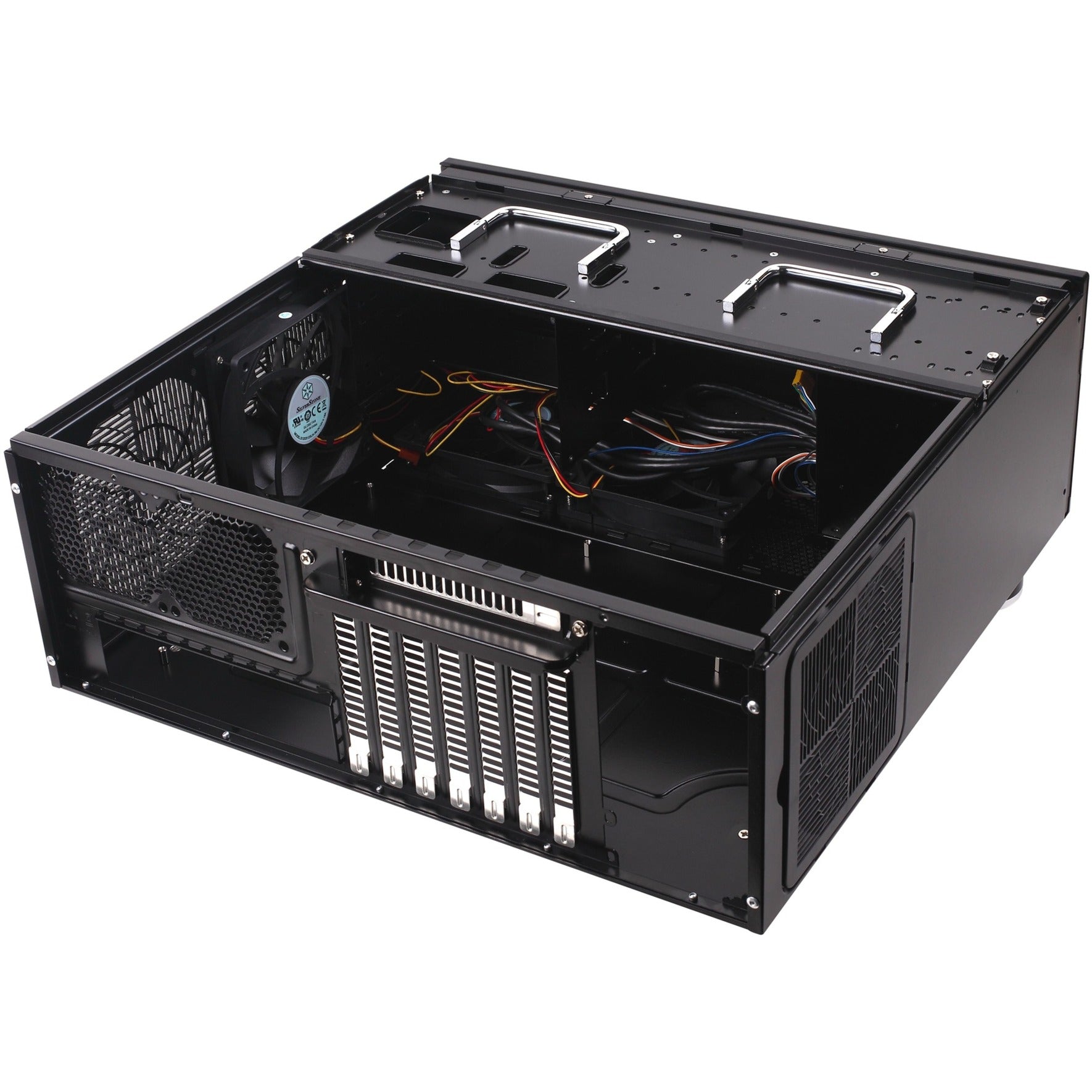 Silverstone grandia gd07b htpc behuizing (zwart | 2x usb-a)
