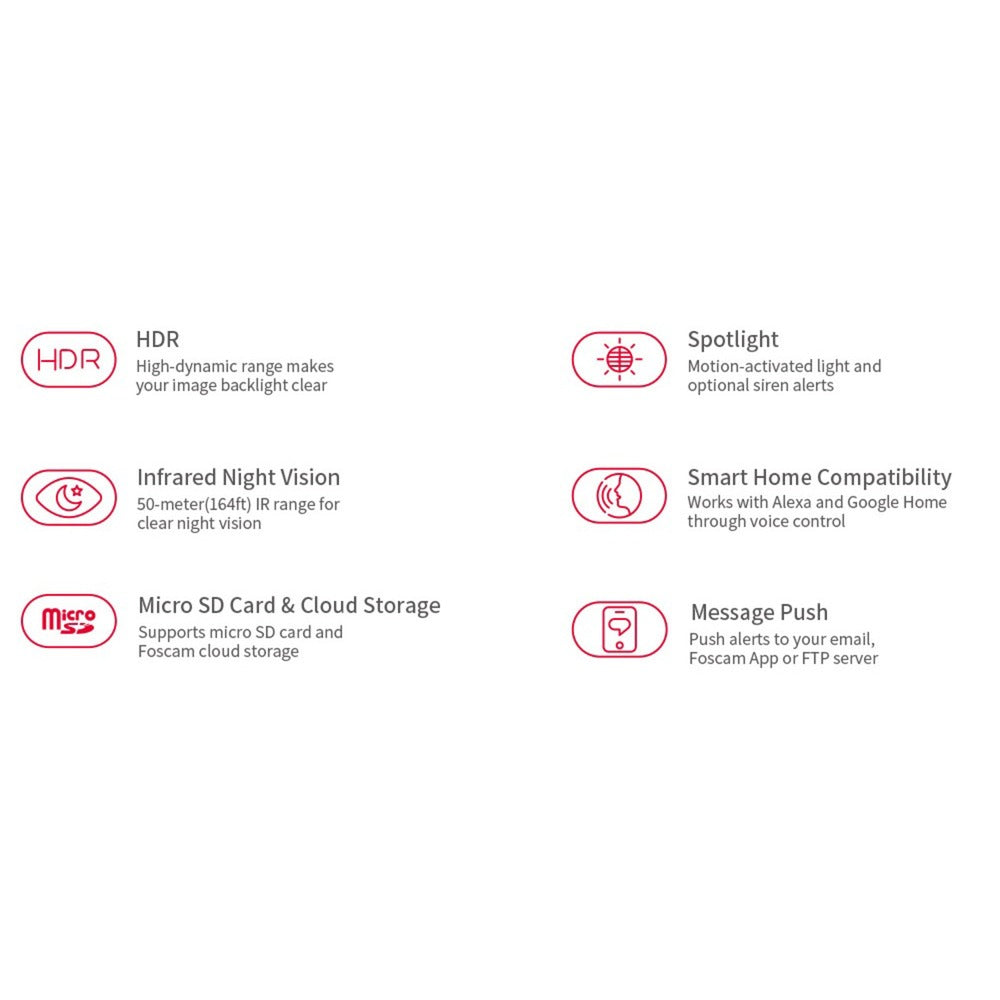 Foscam sd8p, 4k 8mp dual-band wifi ptz buiten beveiligingscamera (wit)