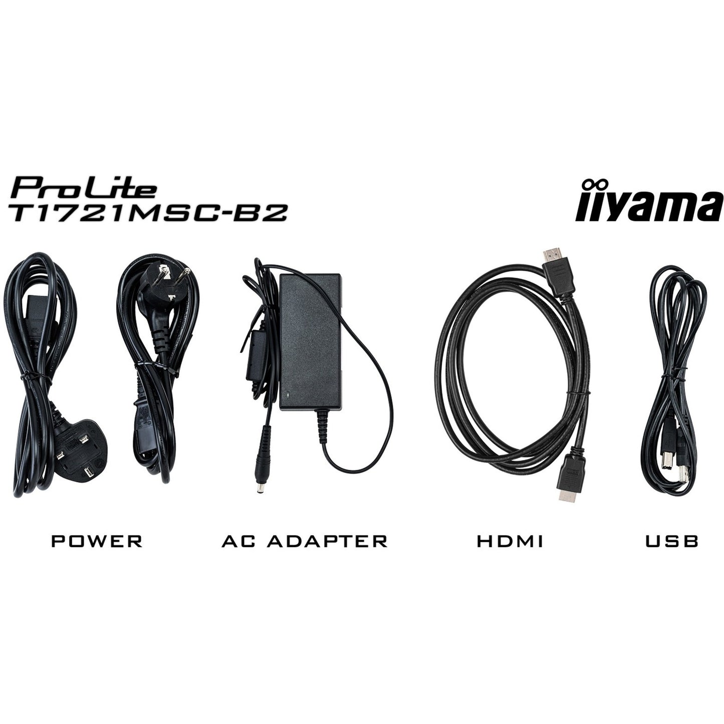 Iiyama prolite t1721msc-b2 17 touchscreen monitor (zwart, hdmi, vga, usb-a)