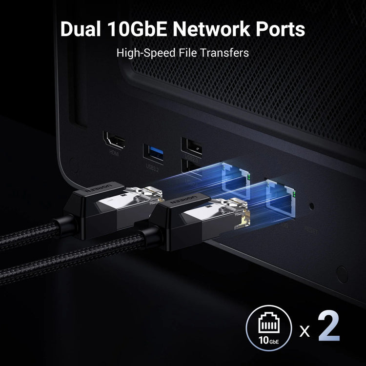 Ugreen nasync dxp8800 plus (grijs, wifi, 2x 10gbe, hdmi, thunderbolt 4 (40 gb s))