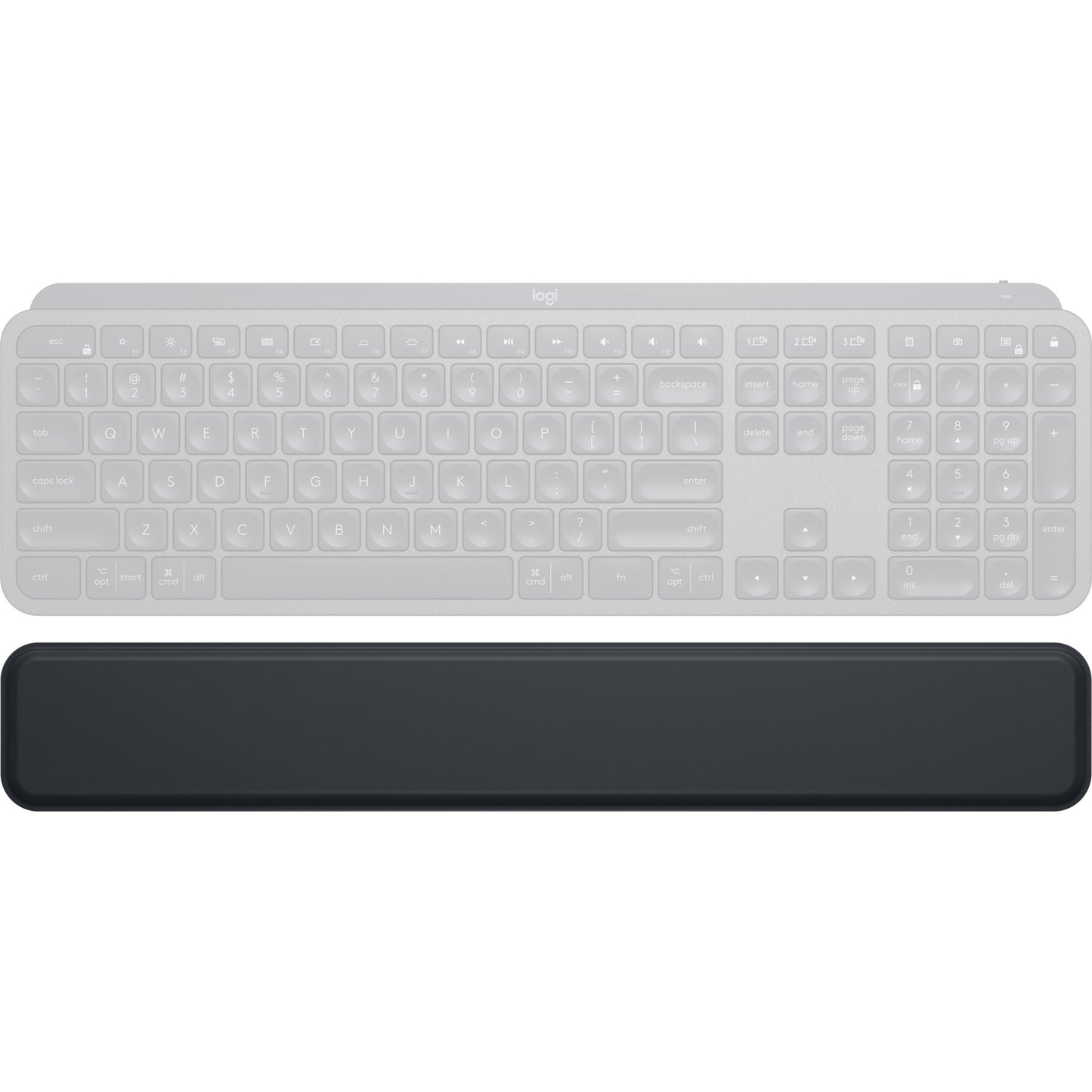 Logitech mx palm rest polssteun (zwart, 956-000001)