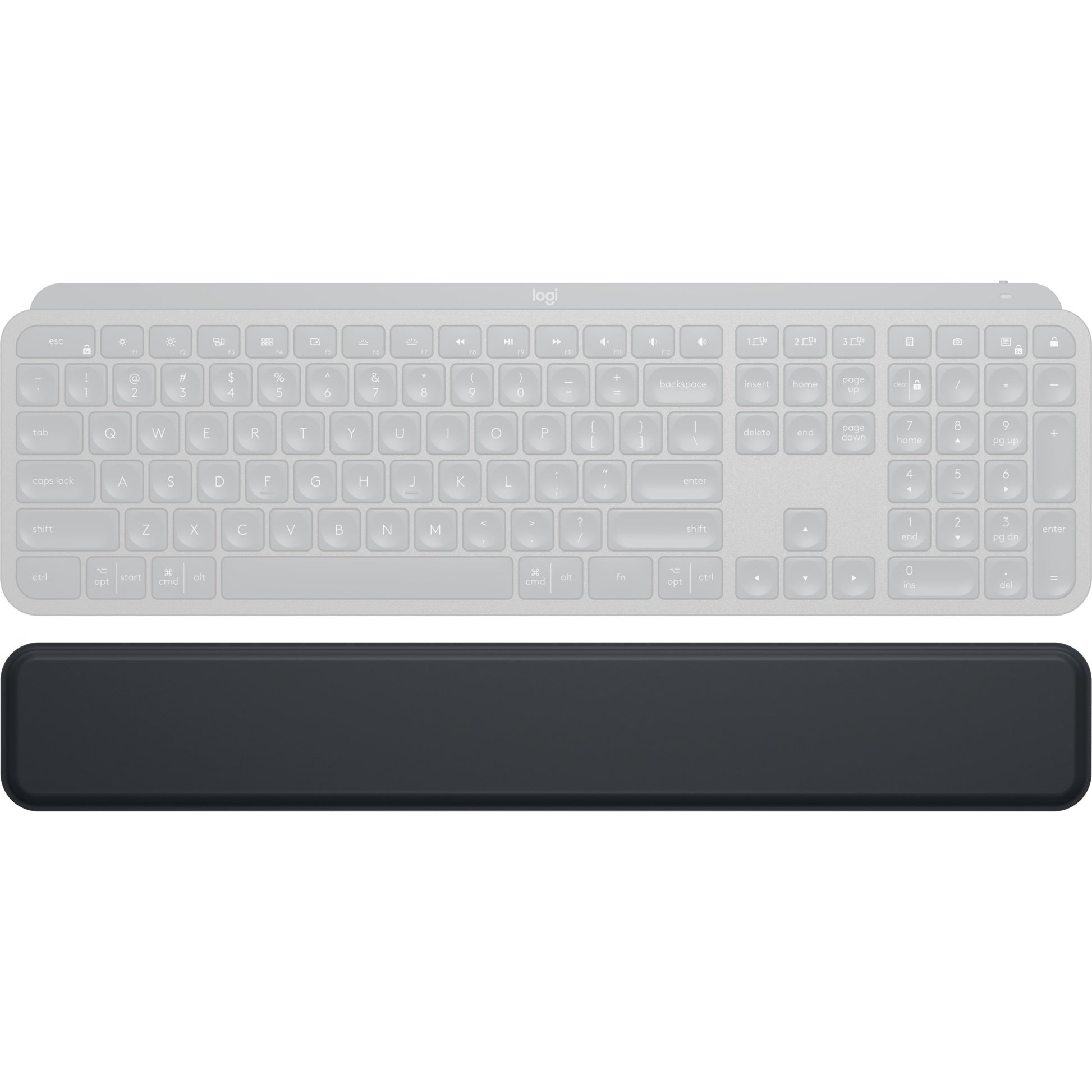 Logitech mx palm rest polssteun (zwart, 956-000001)