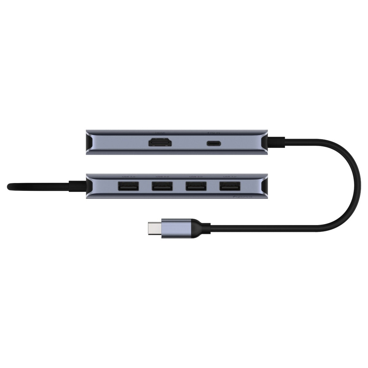 Cudy 6-in-1 hdmi 4k usb-c hub usb-hub (zilver)