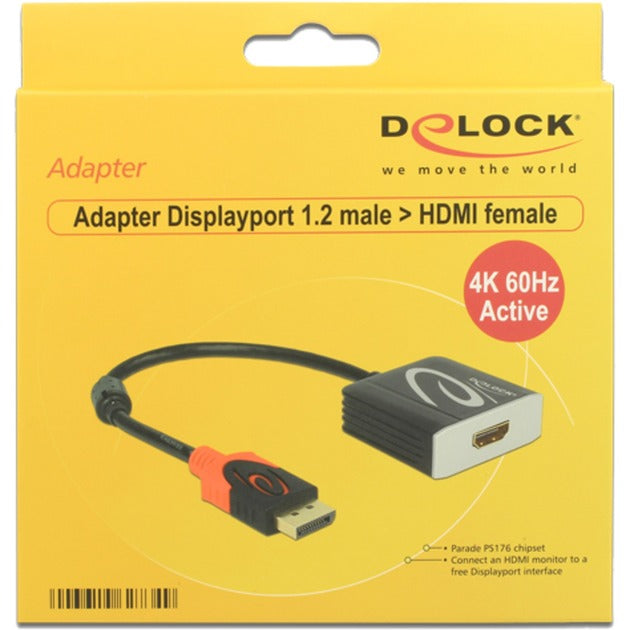 Delock adapter displayport 1.2 > hdmi 4k 60 hz active (62734)